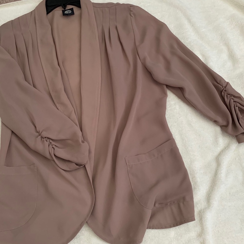 Nude Sheer Cardigan/Blazer